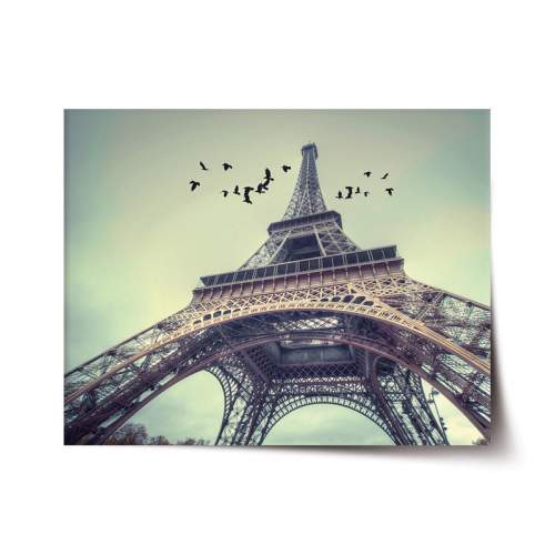 Plakát SABLIO - Eiffelova věž 3 90x60 cm