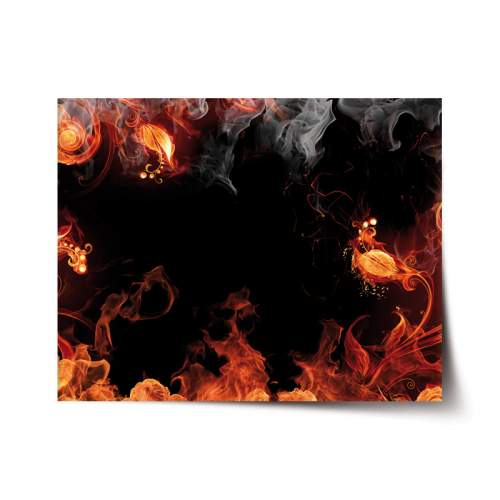 Plakát SABLIO - Červený oheň 90x60 cm