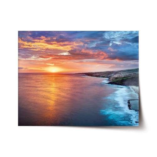 Plakát SABLIO - Západ slunce nad mořem 90x60 cm
