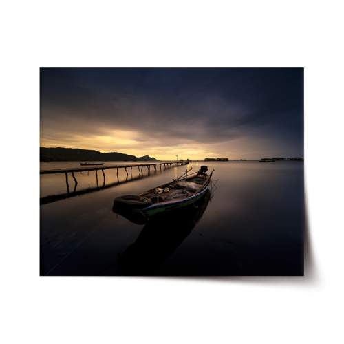 SABLIO - Loďka na jezeře 2 90x60 cm
