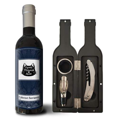 SABLIO Sada na víno - Největší milovník koček 1 ks