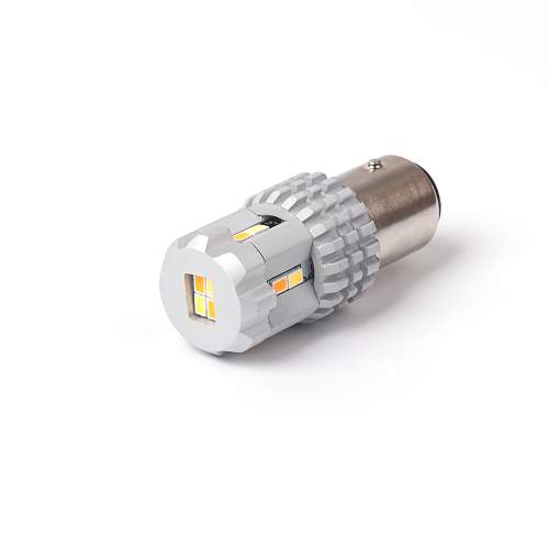 LED BAY15D bílá/oranžová, 12V, 12LED/3020SMD