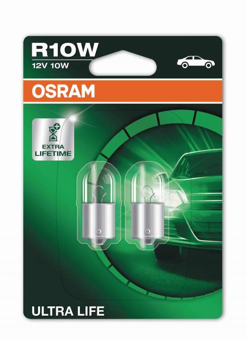 Autožárovka Osram Ultra Life, 5008ULT-02B, 12 V, R10W, BA15s, čirá, 2 ks