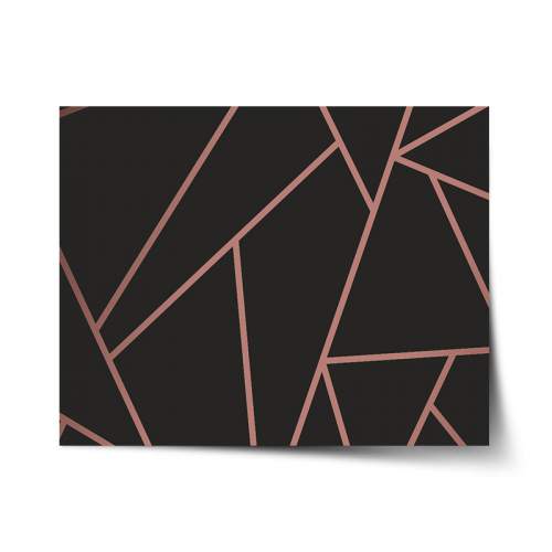 Plakát SABLIO - Růžové obrazce 60x40 cm