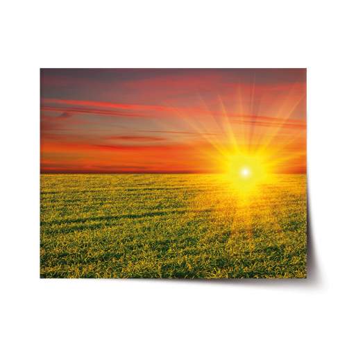 SABLIO - Západ slunce nad loukou 60x40 cm
