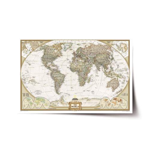 SABLIO - Mapa světa 60x40 cm