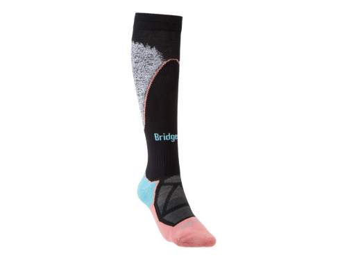 Dámské ponožky Bridgedale Ski Midweight black/coral/227 M (5-6,5 UK)