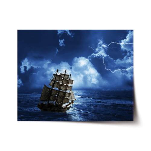 SABLIO Loď v bouřce 60x40 cm