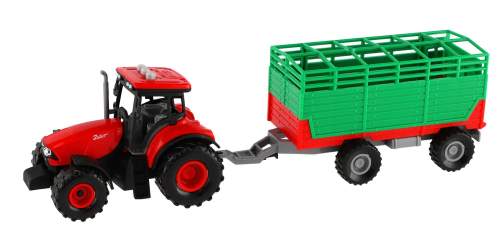 Teddies Traktor Zetor s vlekem 36cm na setrvačník se zvuky a světly