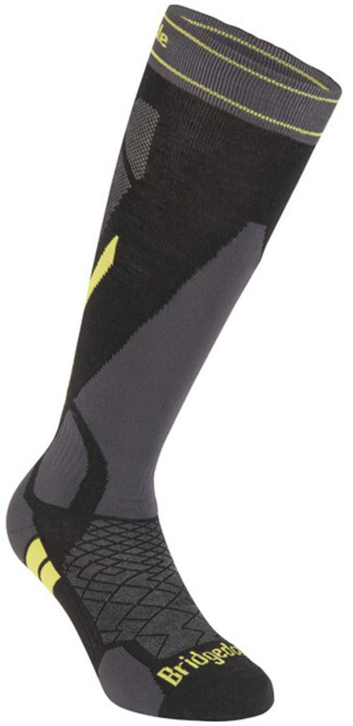 Pánské ponožky Bridgedale Ski Lightweight black/lime/137 L (9-11,5 UK)