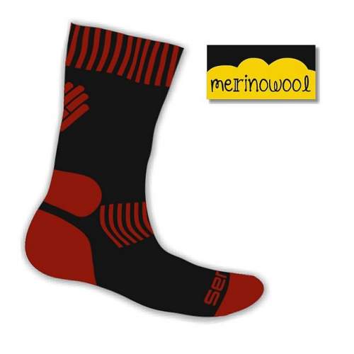 Sensor ponožky Expedition Merino černá / červená L 43 - 46