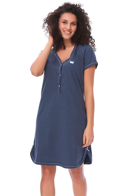 Noční košile Dn-nightwear TCB.9505 modrá s
