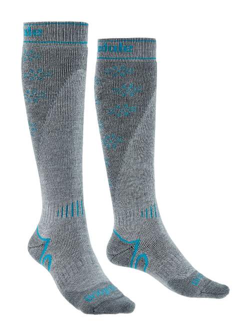 Dámské ponožky Bridgedale Ski Midweight+ stone/grey/040 S (3-4,5 UK)