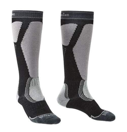 Ponožky Bridgedale Ski Easy On black/light grey/035 S (3-5,5 UK)