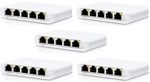 UBNT UniFi Switch USW-Flex-Mini-5, 5-pack  [5xGigabit, 1xPoE In] USW-Flex-Mini-5