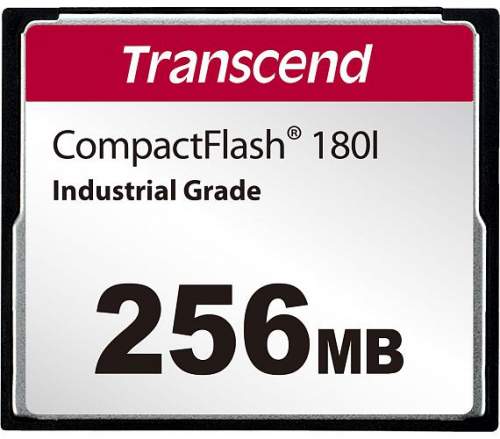Transcend 256MB INDUSTRIAL TEMP CF180I CF CARD, (MLC) paměťová karta (SLC mode), 85MB/s R, 70MB/s W - TS256MCF180I