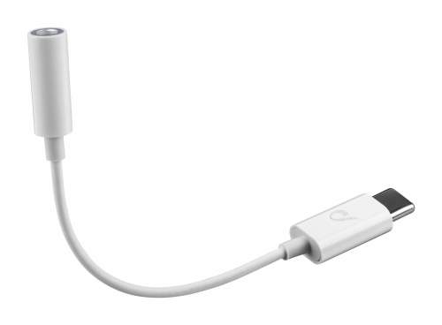 Adaptér Cellularline Music Enabler USB-C /3,5 mm jack, bílý