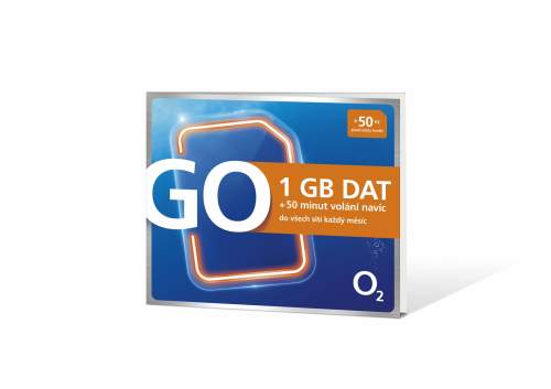 O2 předplacená karta GO 1 GB