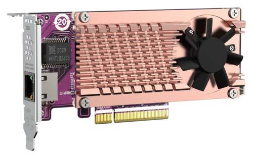 QNAP QM2-2P10G1TB rozšiřující karta pro disky SSD M.2 2280 PCIe, (Gen3 x8)