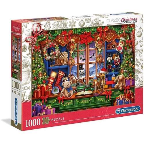 CLEMENTONI Puzzle Vánoční kolekce: Starý vánoční obchod 1000 dílků