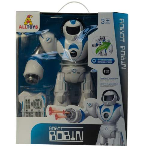RC Robot Robin modro-bílý