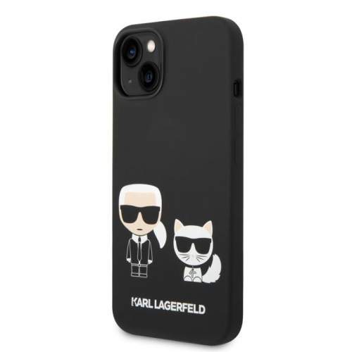 Karl Lagerfeld and Choupette Liquid Silicone pro iPhone 14 Max Black