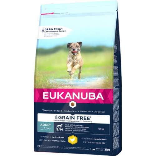 Eukanuba Adult Small & Medium Grain Free Chicken 3kg​