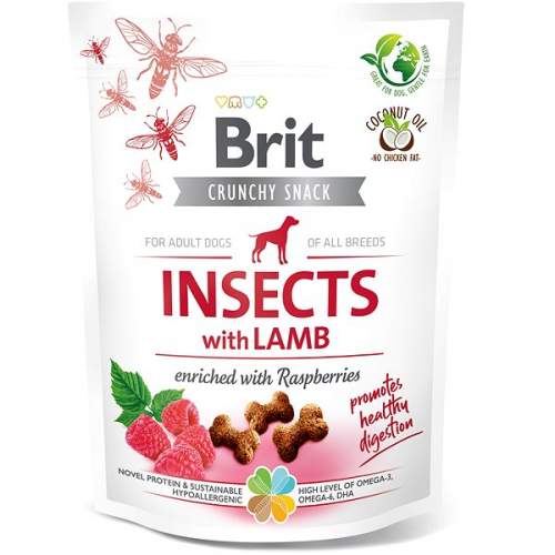 Brit Care Dog Crunchy Cracker Insects with Lamb enriched with Raspberries 200 g