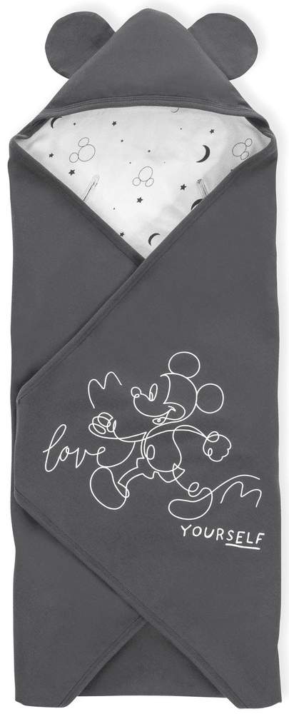 Hauck  Zavinovací deka do autosedačky a kočárku Snuggle Mickey Mouse Anthracite