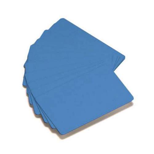 Zebra Karta PVC karty, balení 500ks karet na potisk, modrá barva