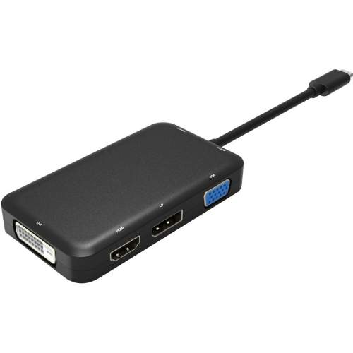 PREMIUMCORD Převodník USB3.1 typ C na HDMI + DVI + VGA + DisplayPort + PD charge ku31dock10