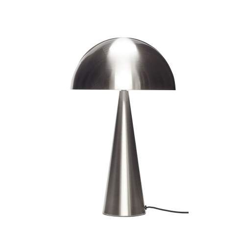 Stříbrná kovová stolní lampa Hübsch Bunr 33 cm