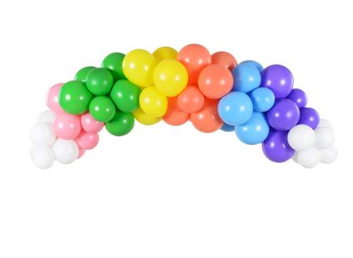 Sada balónků na balónkovou girlandu duhová 2 m 61 ks