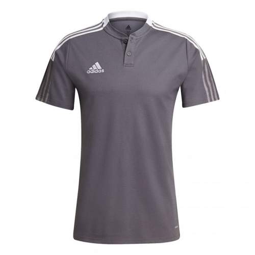 adidas TIRO21 POLO Pánské fotbalové triko, šedá, velikost M