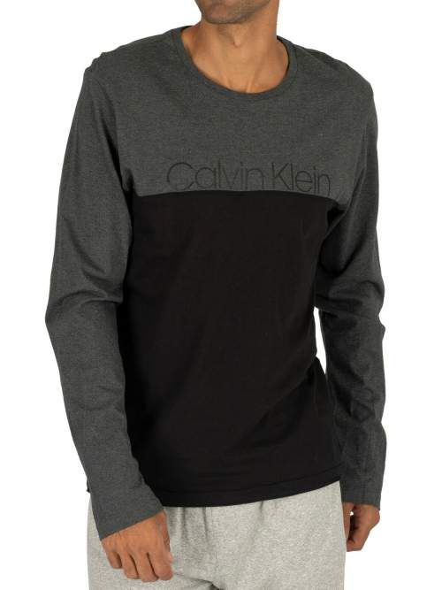 Calvin Klein dlouhý rukáv - šedá/černá Velikost: M