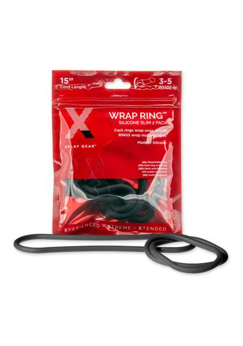 Silicone 15 Slim Wrap Ring - Black"