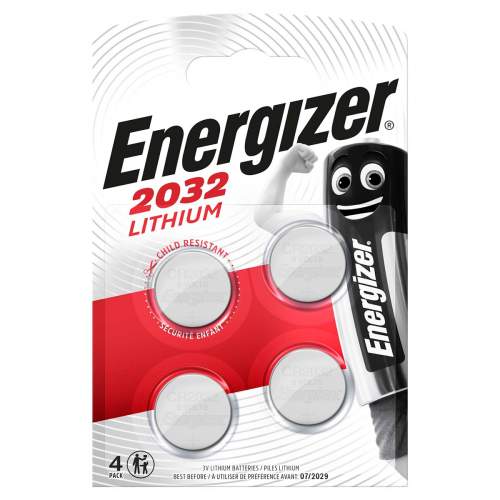Knoflíková baterie Energizer CR 2032, lithium, 4 ks