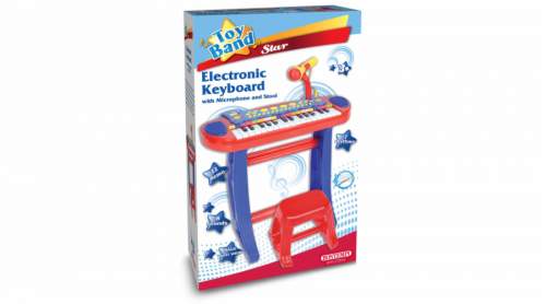 BONTEMPI - Dětské elektronické piano se židlí a mikrofonem