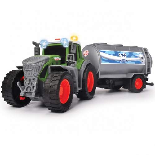 DICKIE Farmářský traktor Fendt s přívěsem na mléko 26cm