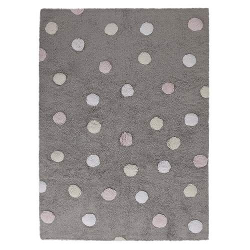 Lorena Canals pro zvířata Tricolor Polka Dots Grey-Pink 120x160 cm