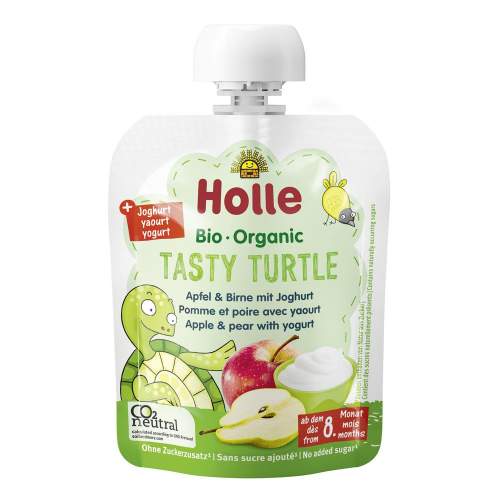 HOLLE Tasty Turtle bio dětské ovocné pyré s jogurtem 5 × 85 g