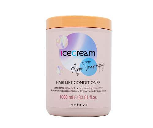 Inebrya Ice Cream Age Therapy Hair Lift Conditioner regenerační kondicionér na zralé, porézní a chemicky upravené vlasy 1000 ml