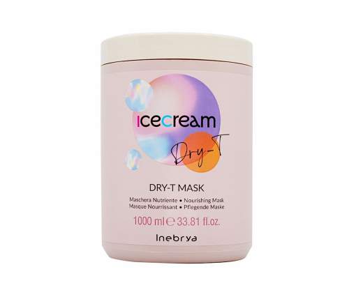 Inebrya Ice Cream Dry-T Mask výživná maska na suché, krepovité a chemicky upravené vlasy 1000 ml
