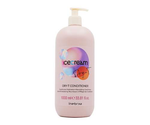 Inebrya Ice Cream Dry-T Conditioner výživný kondicionér na suché, krepovité a chemicky upravené vlasy 1000 ml