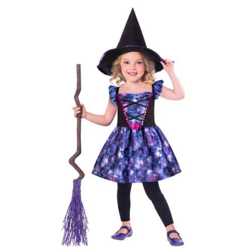 ALBI Kostým dětský čarodějka s kloboukem vel.3-4 roky