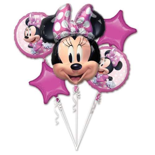 Amscan Sada foliových balonků Minnie Mouse - 5 ks