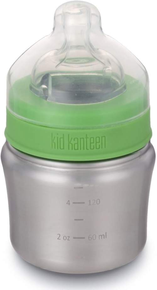 Klean Kanteen Baby Bottle w/Slow Flow Nipple brushed stainless 148 ml