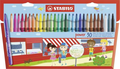 STABILO fixy power pouzdro 30 barev