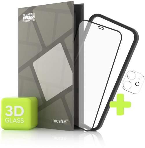 Tempered Glass Protector pro iPhone 12 mini, 3D + sklo na kameru + instalační rámeček (Case Friendly TGR-AI12MF-BL