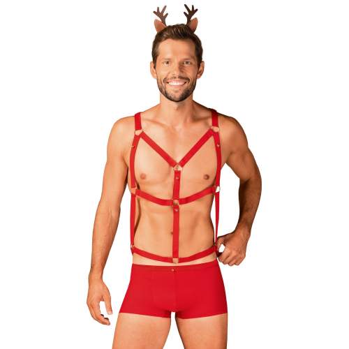 Vánoční kostým Mr Reindy set - Obsessive červená S/M